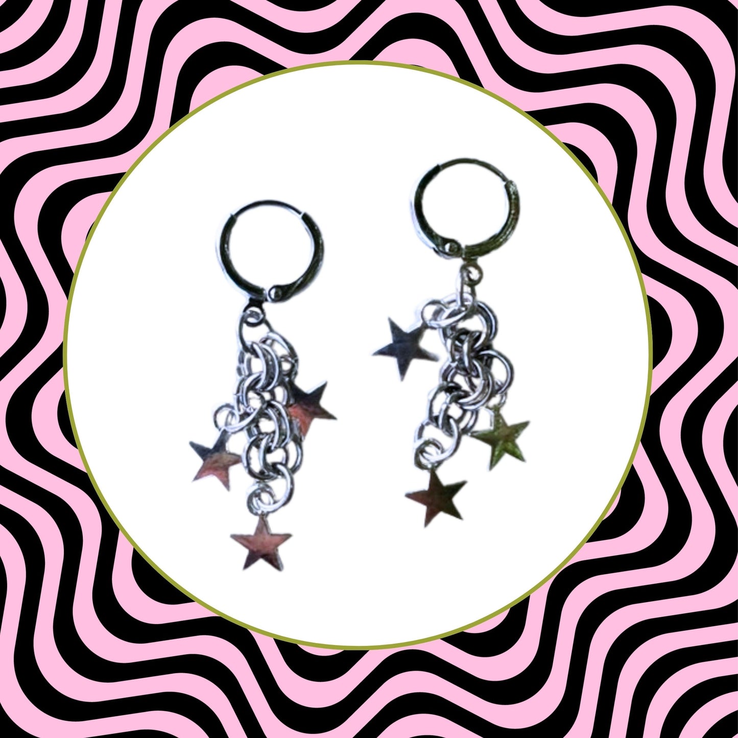 Celestial Star Silver Earrings