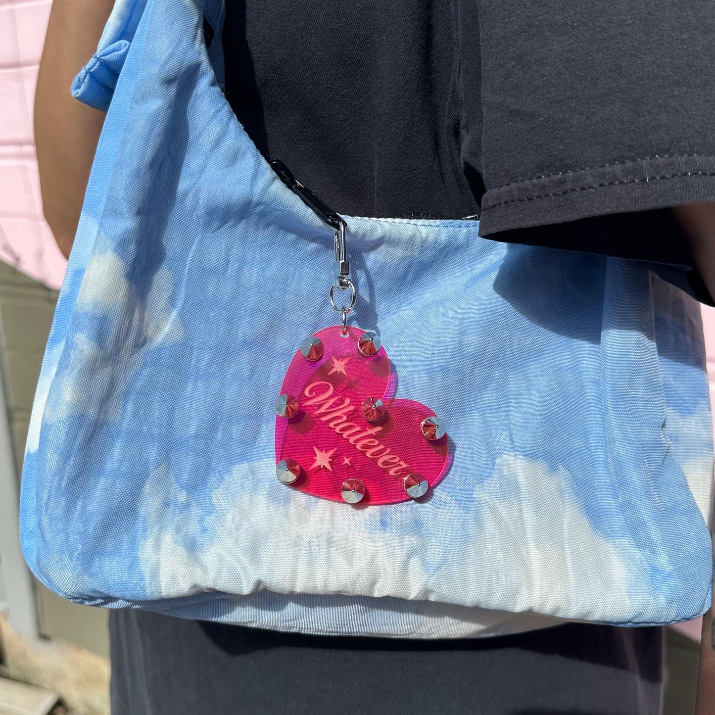 Whatever Studded Keychain/Bag Charm