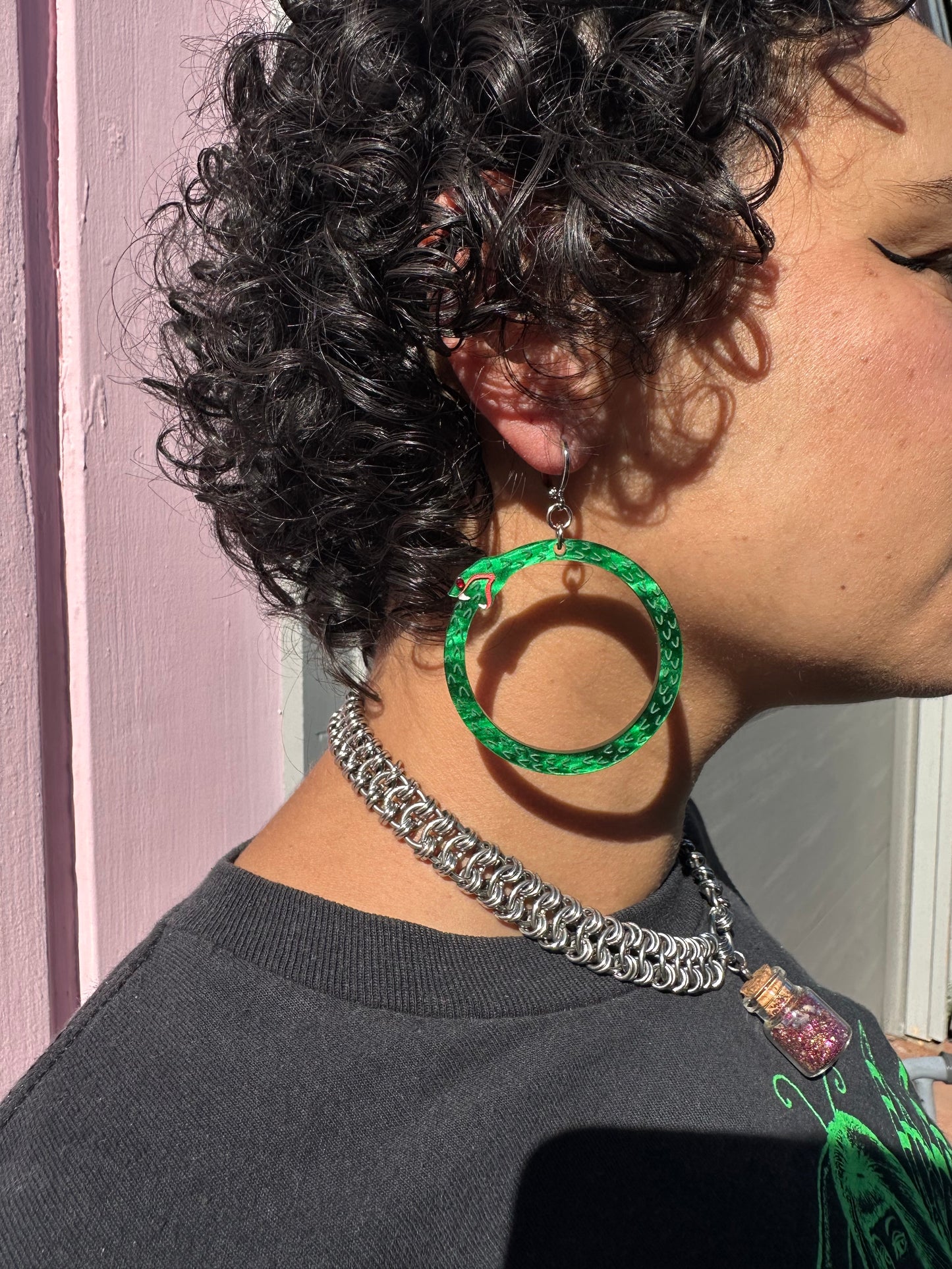 Ouroboros Snake Earrings : 2 Colors