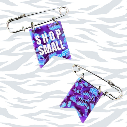 Shop Small Banner Ribbon Safety Pin