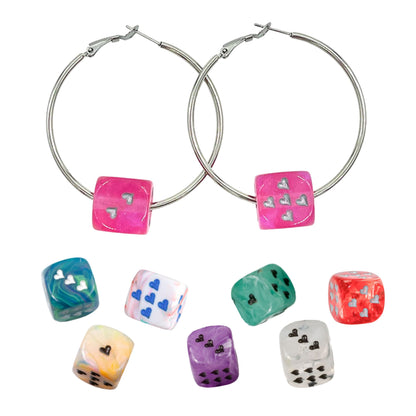 Love's A Gamble Dice Hoops - Various Color Options!