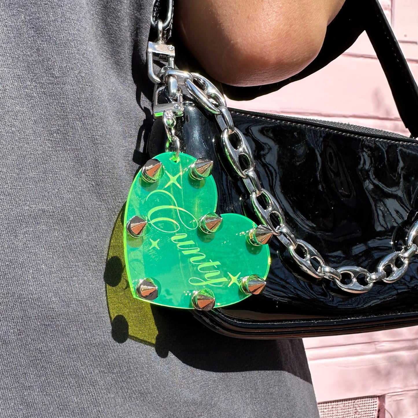 Cunty Studded Keychain/Bag Charm
