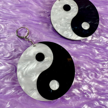 Pearly Yin Yang Earrings