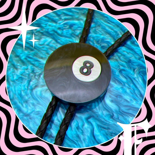 Eight Ball Bolo Tie