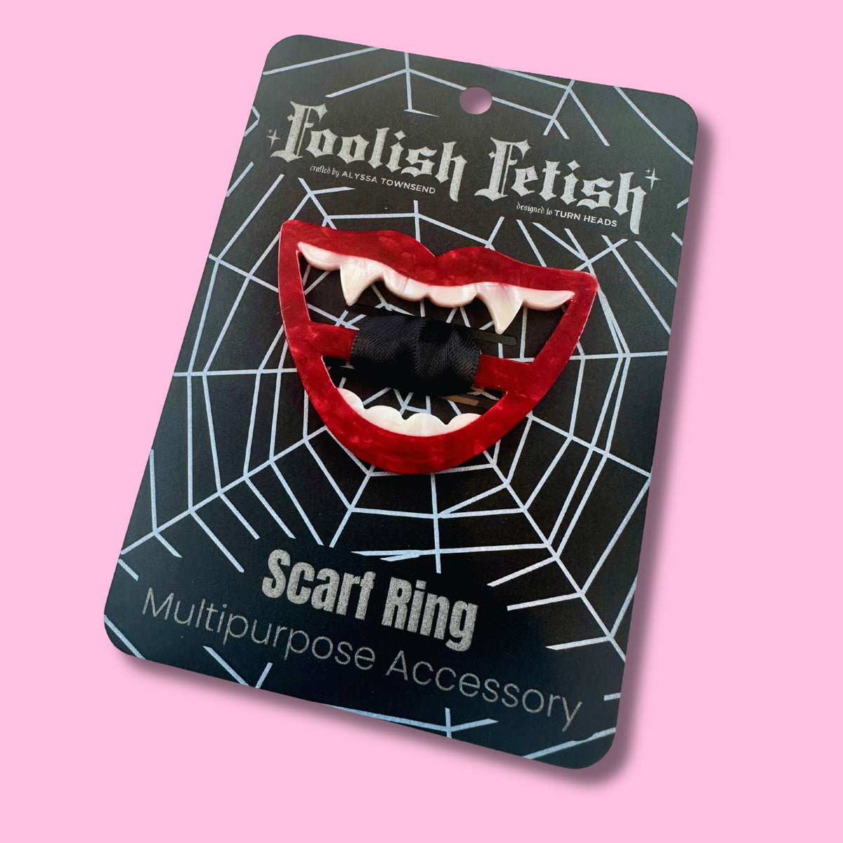 Vampire Smile Scarf Ring