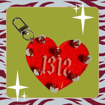 1312 Studded Keychain/Bag Charm