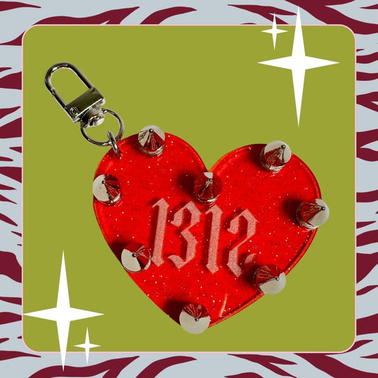 1312 Studded Keychain/Bag Charm