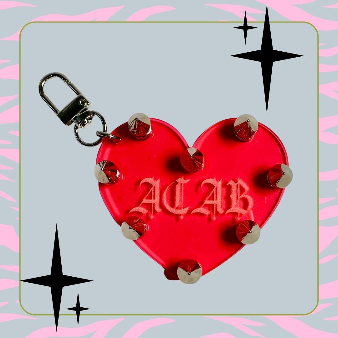 ACAB Studded Keychain/Bag Charm