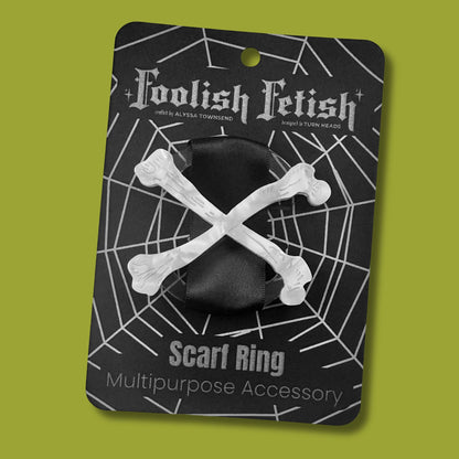 Crossbones Skeleton Scarf Ring