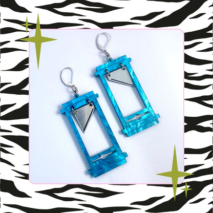Mini Guillotine Earrings : Multiple Colors