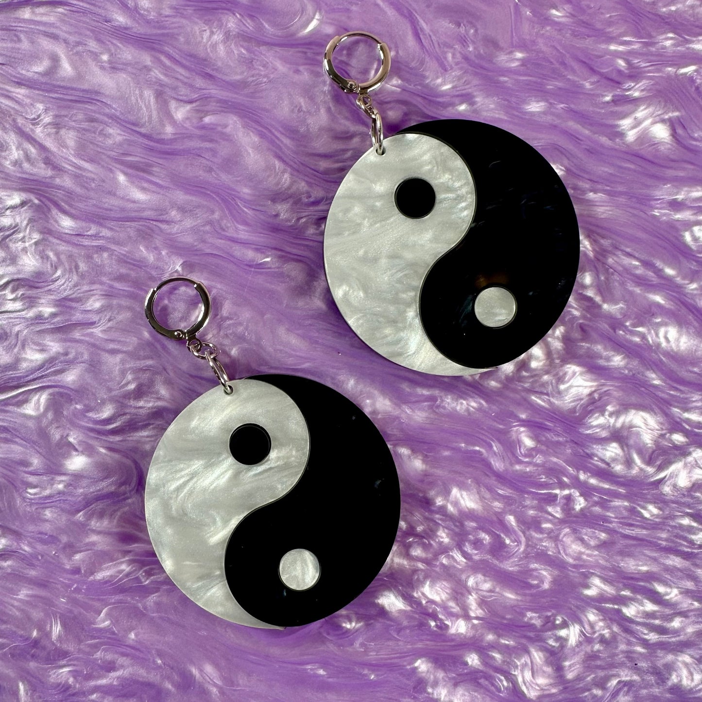 Pearly Yin Yang Earrings