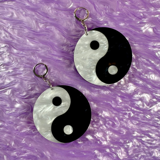 Pearly Yin Yang Earrings