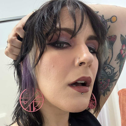Crass 2" Earrings : Black or Pink