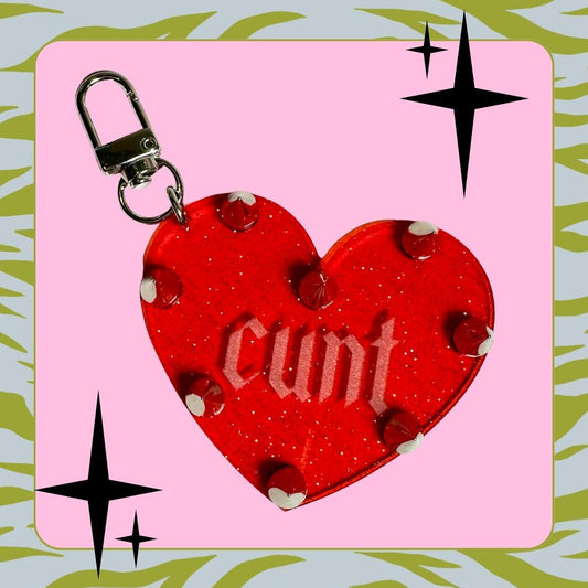 Cunt Studded Keychain/Bag Charm