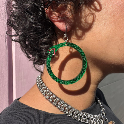 Ouroboros Snake Earrings : 2 Colors