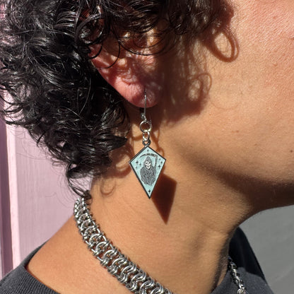 Tiny Reaper Earrings : Pink or Blue