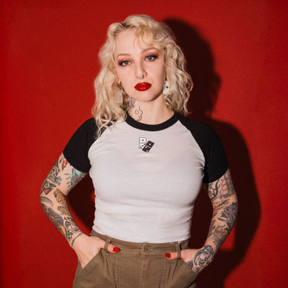 Dominoes Cropped Raglan