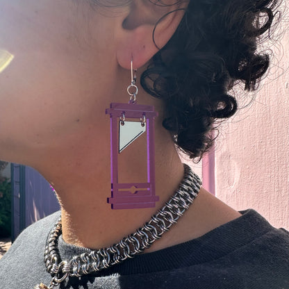 Mini Guillotine Earrings : Multiple Colors