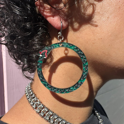 Ouroboros Snake Earrings : 2 Colors