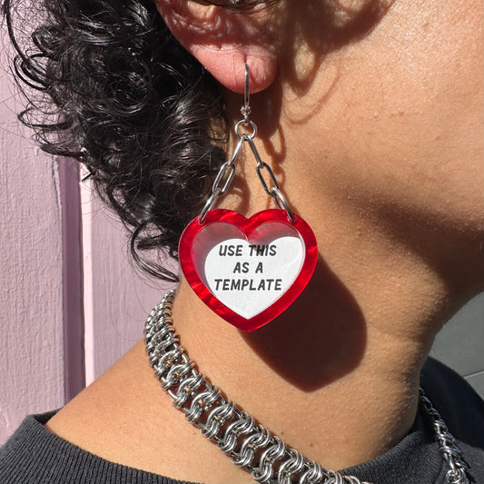 Heart Frame Earrings