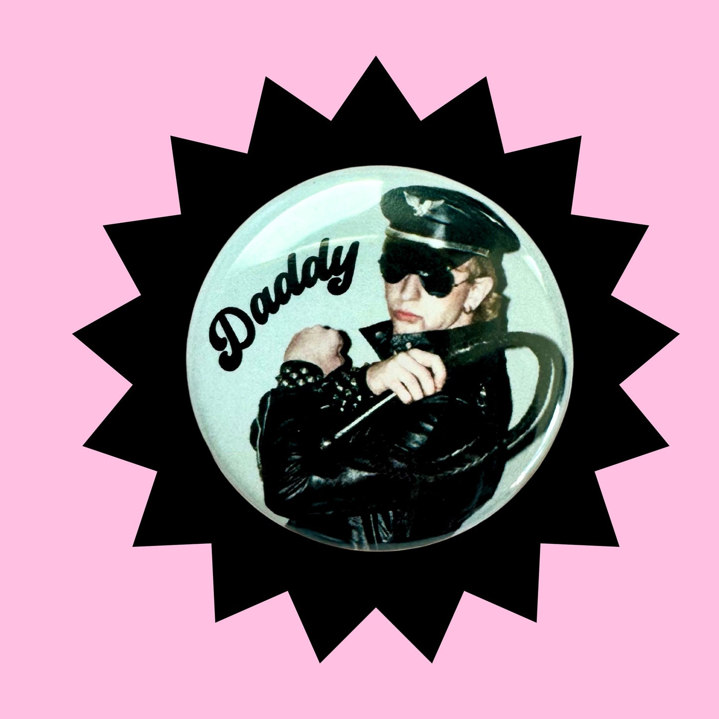 Rob Halford Daddy Judas Priest 1.5" Pin Button