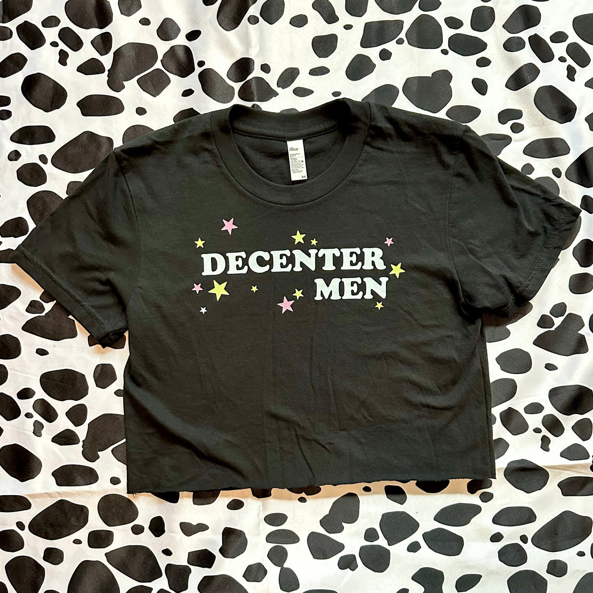 Decenter Men Feminist Black Crop Top