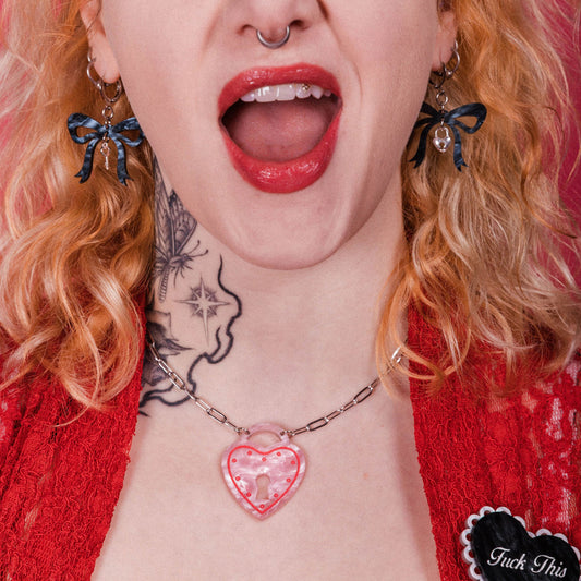 All Locked Up Heart Padlock Necklace