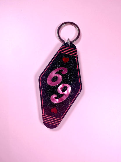 69 Love Hotel Keychain