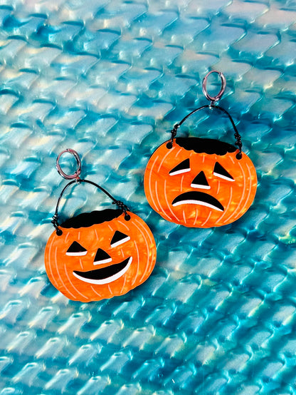 Laugh Now, Cry Later Jack-O-Lantern Earrings