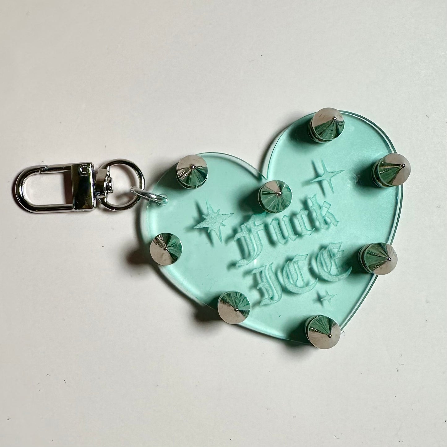 Fuck ICE Studded Keychain/Bag Charm