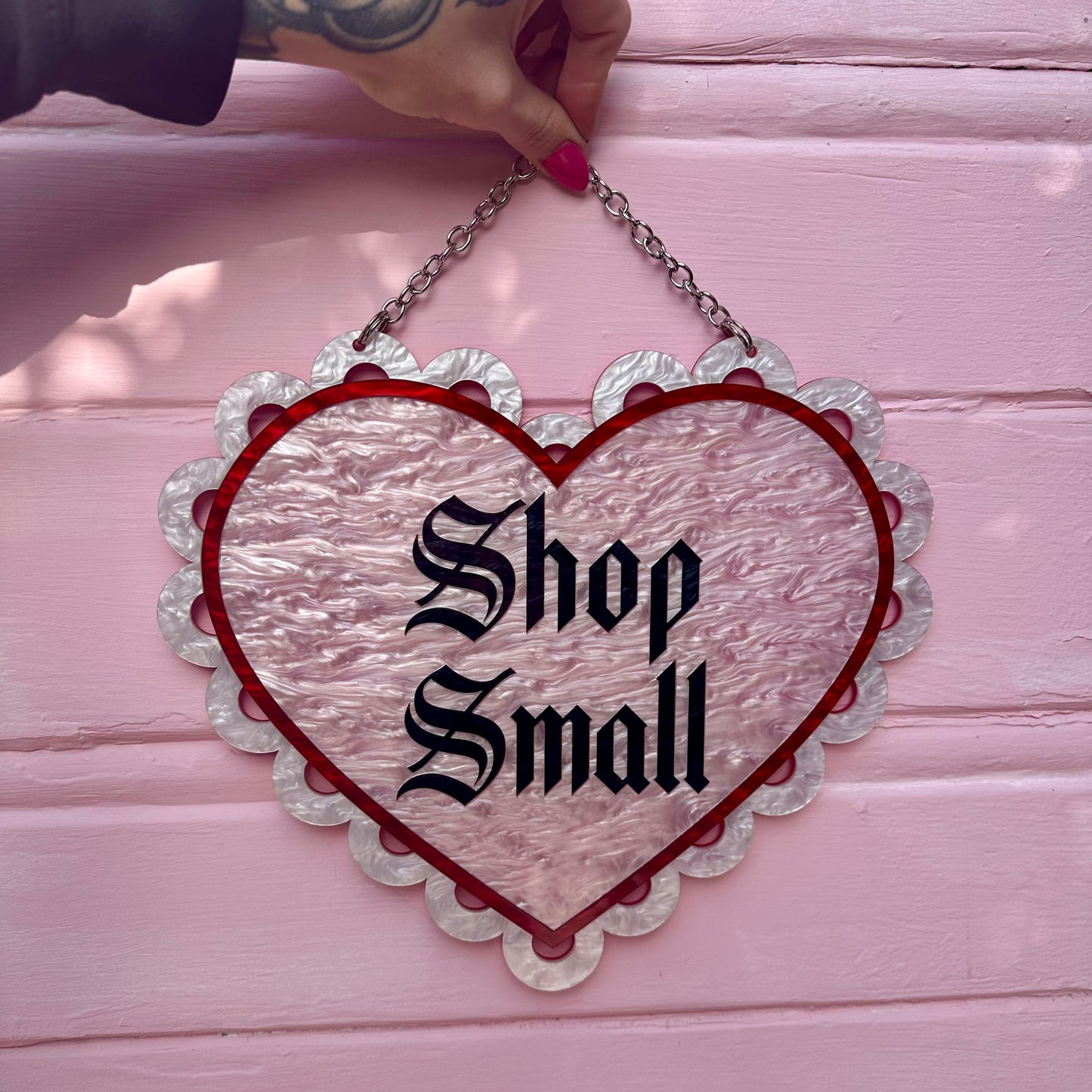 Shop Small Doily Heart Wall Art Hanging Sign