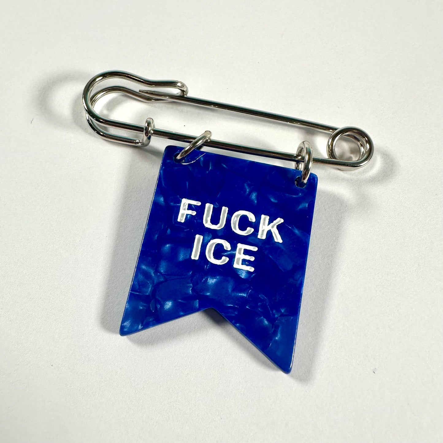Fuck ICE Banner Ribbon Safety Pin - Fundraiser