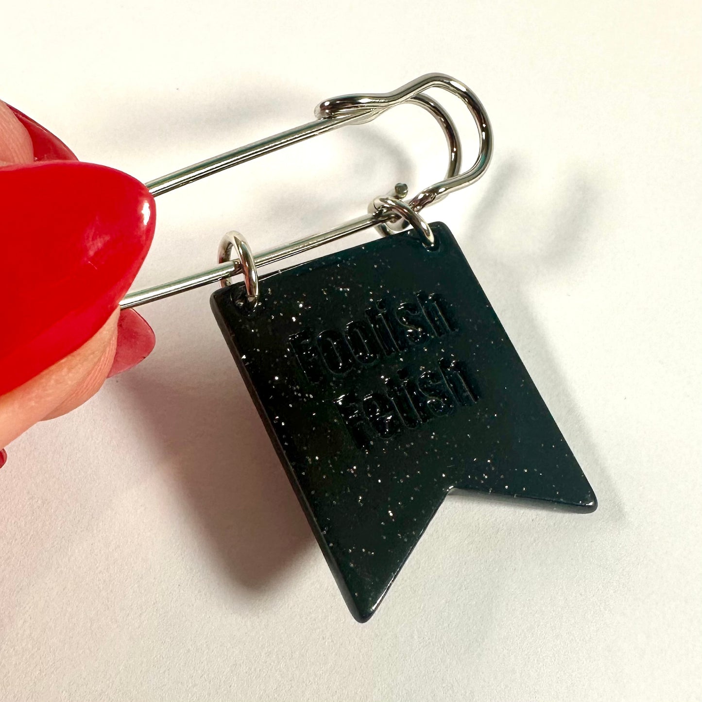 Eat the Rich Banner Ribbon Safety Pin