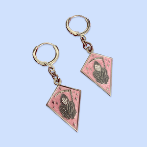 Tiny Reaper Earrings : Pink or Blue