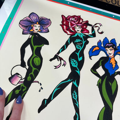 Petal Pinups Tattoo Flash Sheet XL Print