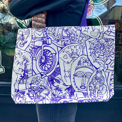 Tattoo Stencil Tote Bag