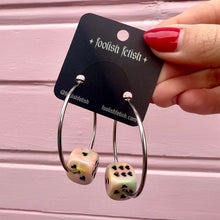 Load image into Gallery viewer, Love&#39;s A Gamble Hoops - Various Color Options!
