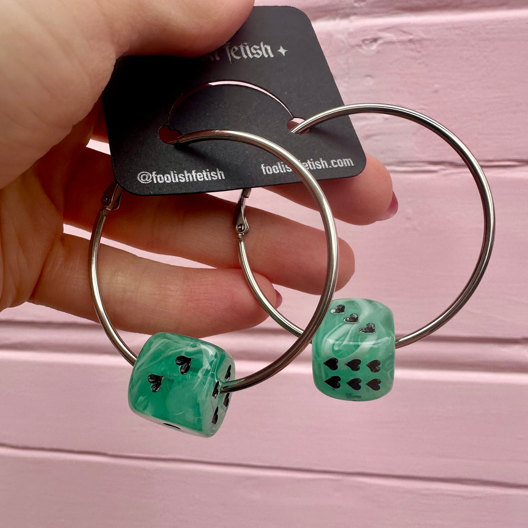 Love's A Gamble Hoops - Various Color Options!