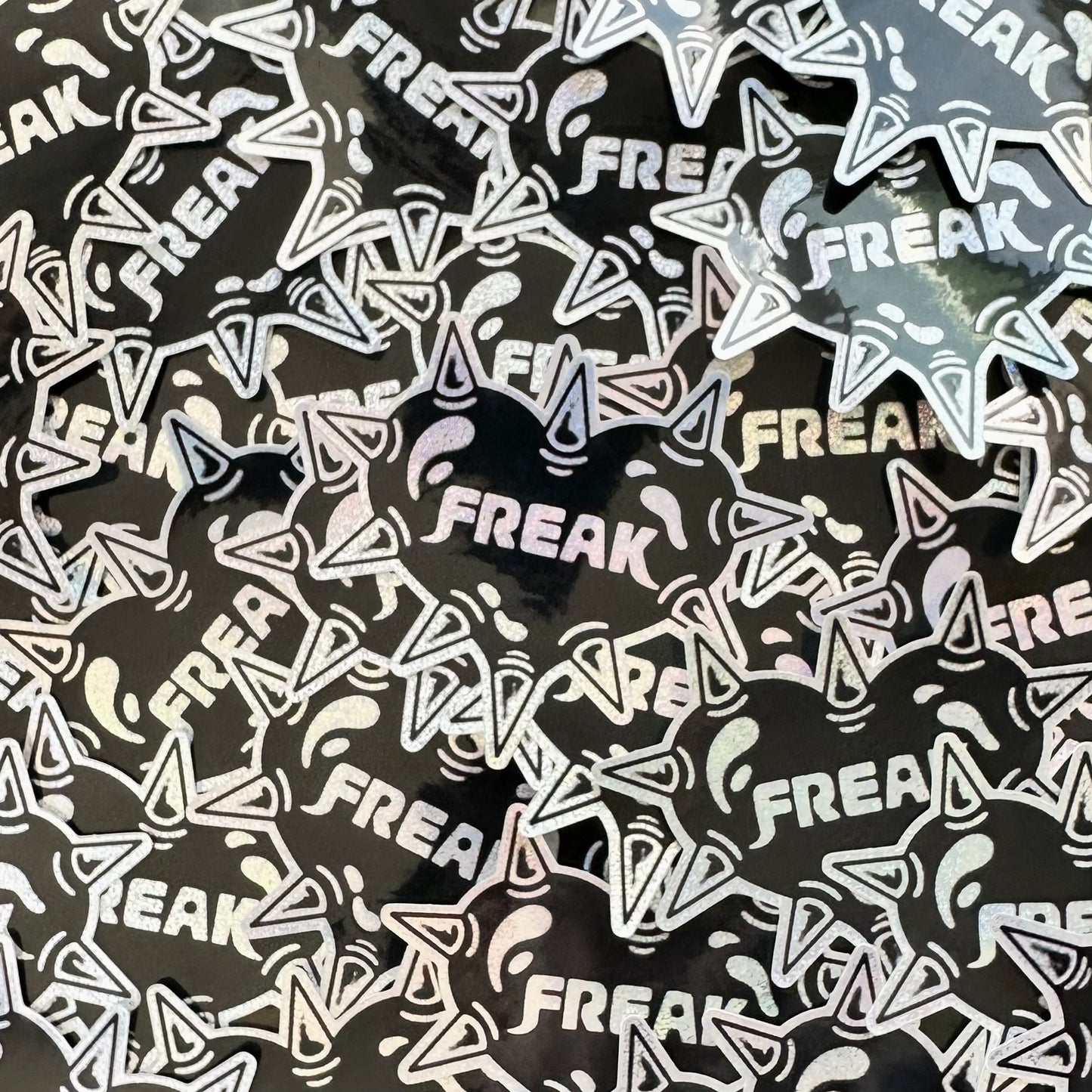 FREAK Studded Heart Shiny Sticker