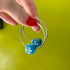 Dice Hoops - Silver Nebula
