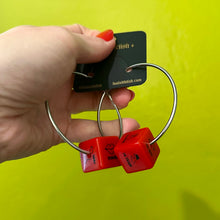 Load image into Gallery viewer, Sex Dice Hoops - Red Hot
