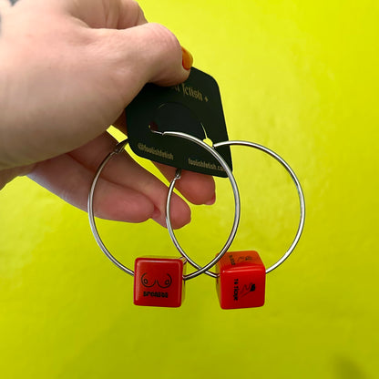 Sex Dice Hoops - Red Hot