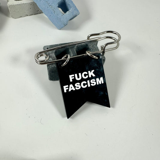 Fuck Fascism Banner Pin