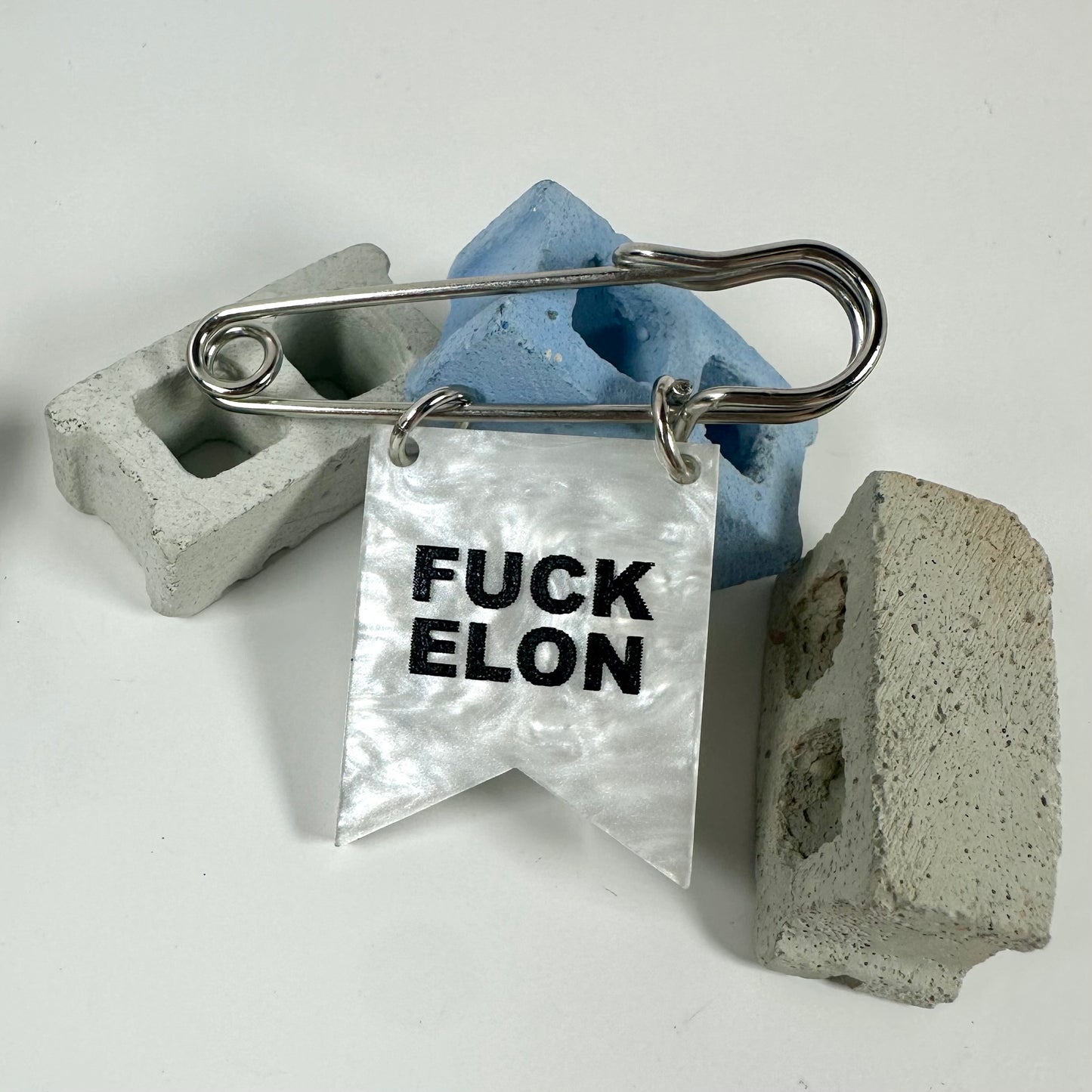 Fuck Elon Banner Pin