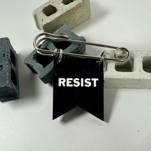 Resist Banner Pin