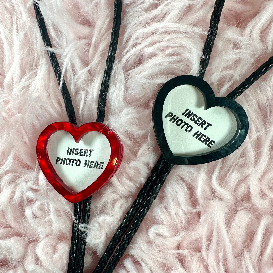 Heart Frame Bolo Tie