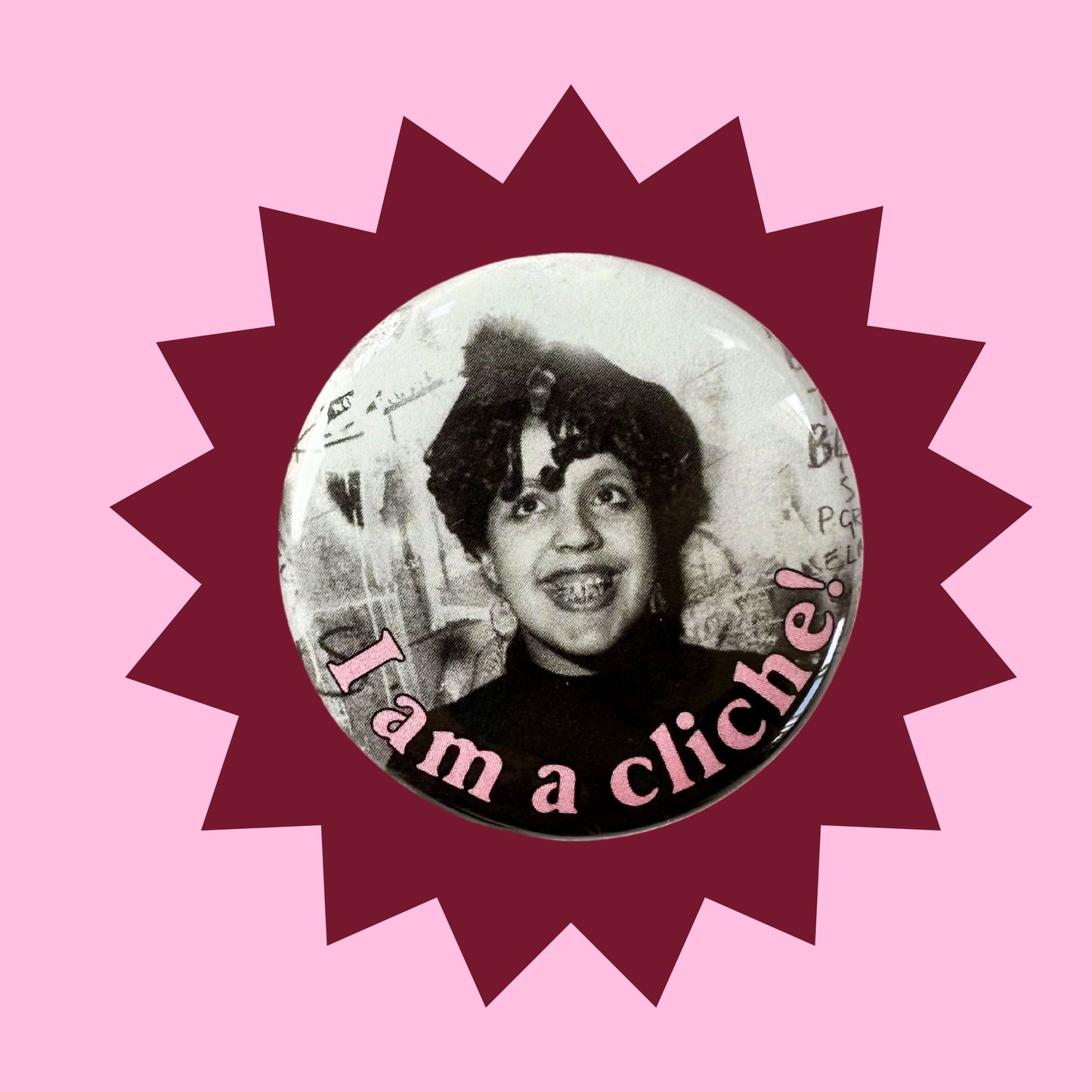 I am a Cliche! Poly Styrene X-Ray Spex 1.5" Pin Button