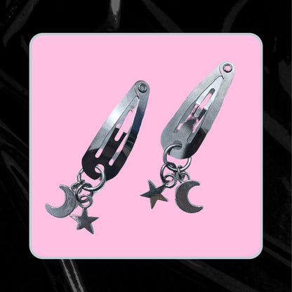 The Moon and Stars Mini Hair Clips