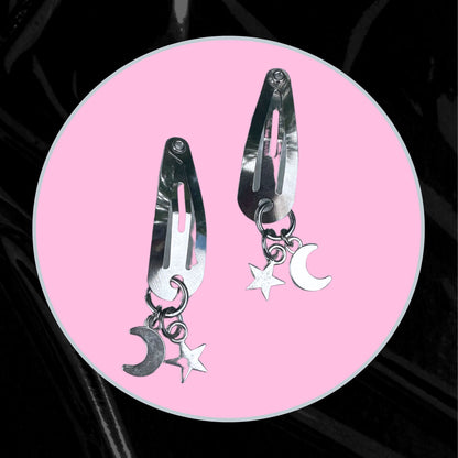 The Moon and Stars Mini Hair Clips