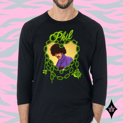 Phil Love Thin Lizzy Unisex All Black Raglan